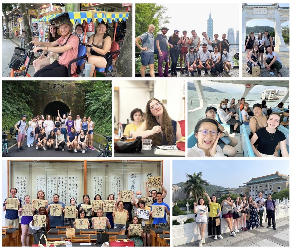 Collage of students in Taipei. 